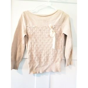 Blush ribbon sweater